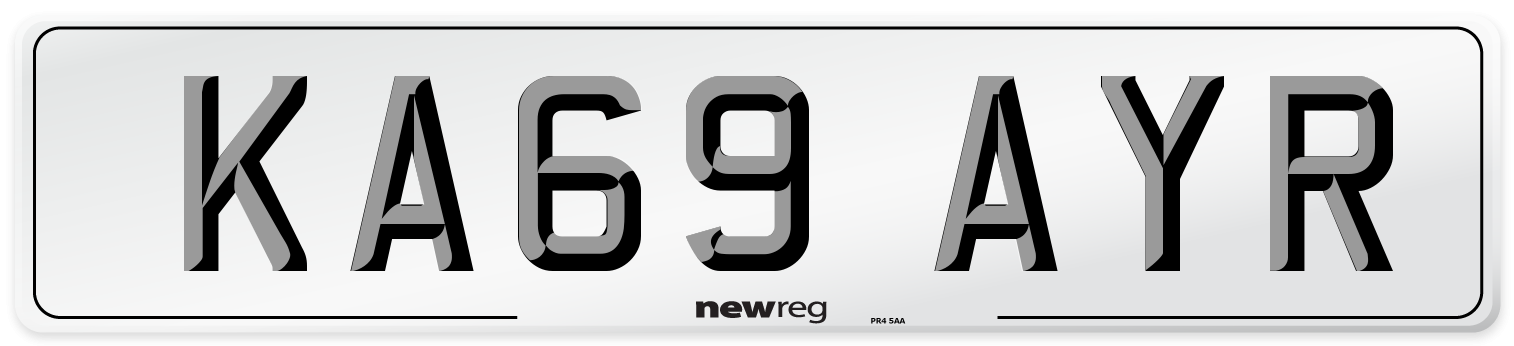 KA69 AYR Number Plate from New Reg